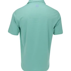 FootJoy TOUR LOGO MicroFeeder Stripe Lisle Self Collar Shirt Polo Short Sleeve Golf Apparel