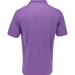 FootJoy TOUR LOGO MicroFeeder Stripe Lisle Self Collar Shirt Polo Short Sleeve Golf Apparel