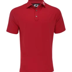 FootJoy Tour Logo ProDry Performance Solid Lisle Set On Placket Self Collar Shirt Polo Short Sleeve Golf Apparel