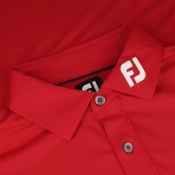 FootJoy Tour Logo ProDry Performance Solid Lisle Set On Placket Self Collar Shirt Polo Short Sleeve Golf Apparel