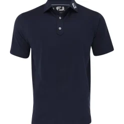 FootJoy Tour Logo ProDry Performance Solid Lisle Set On Placket Self Collar Shirt Polo Short Sleeve Golf Apparel