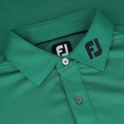 FootJoy Tour Logo ProDry Performance Solid Lisle Set On Placket Self Collar Shirt Polo Short Sleeve Golf Apparel