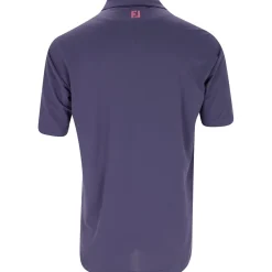 FootJoy TOUR LOGO Solid Pique W/ Floral Trim Previous Season Apparel Style Shirt Polo Short Sleeve Golf Apparel