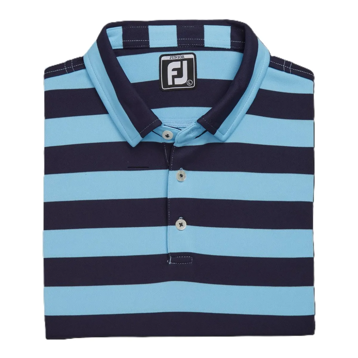 FootJoy Youth Rugby Stripe Pique Previous Season Apparel Style Shirt Polo Short Sleeve Golf Apparel