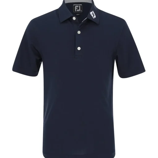 FootJoy Youth Tour Logo Solid Pique Shirt Polo Short Sleeve Golf Apparel