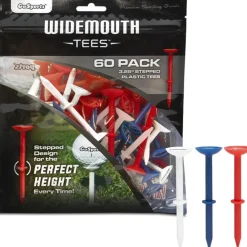 Go Sports 3 1/4" Widemouth Stepped 60 Pack Golf Tees