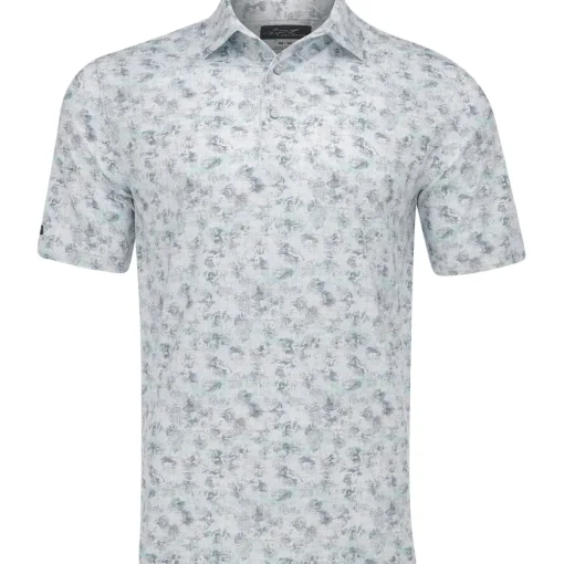 Greg Norman Cassava Leaf ML75 Stretch Polo Shirt Polo Short Sleeve Golf Apparel