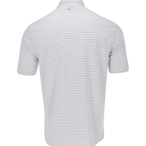 Greg Norman Freedom Micro Pique Feeder Stripe Shirt Polo Short Sleeve Golf Apparel