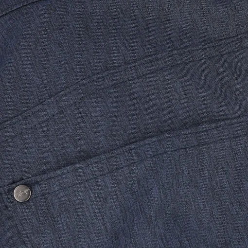 Greg Norman MICROLUX 5 Pocket Heathered Pants Flat Front Golf Apparel