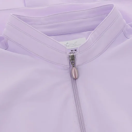 Greg Norman Tech Warp-Knit Sleeveless Zip Dress Polo Short Sleeve Golf Apparel