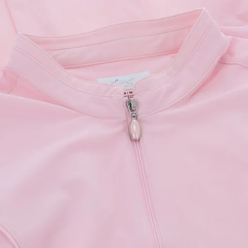 Greg Norman Tech Warp-Knit Sleeveless Zip Dress Polo Short Sleeve Golf Apparel
