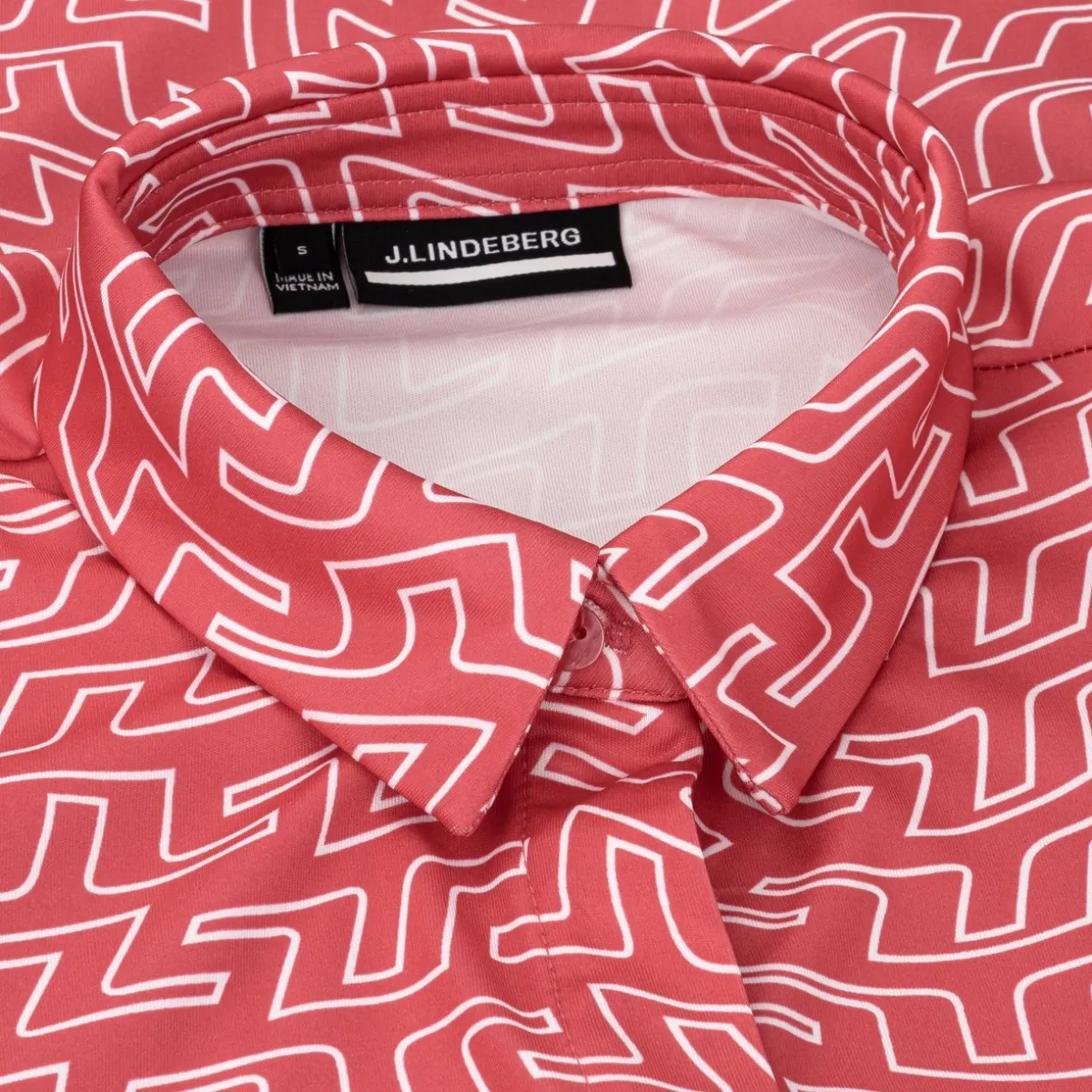 J. Lindeberg Dena Print Sleeveless Shirt Polo Short Sleeve Golf Apparel