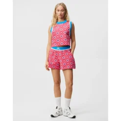 J. Lindeberg Flare Knitted Shorts Flat Front Golf Apparel
