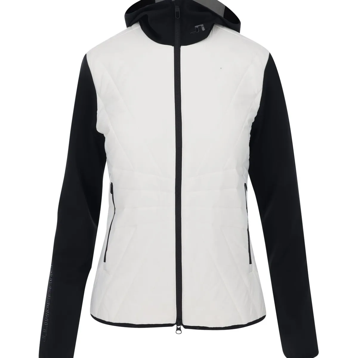 J. Lindeberg Holma Quilt Hybrid Hood Outerwear Jacket Golf Apparel