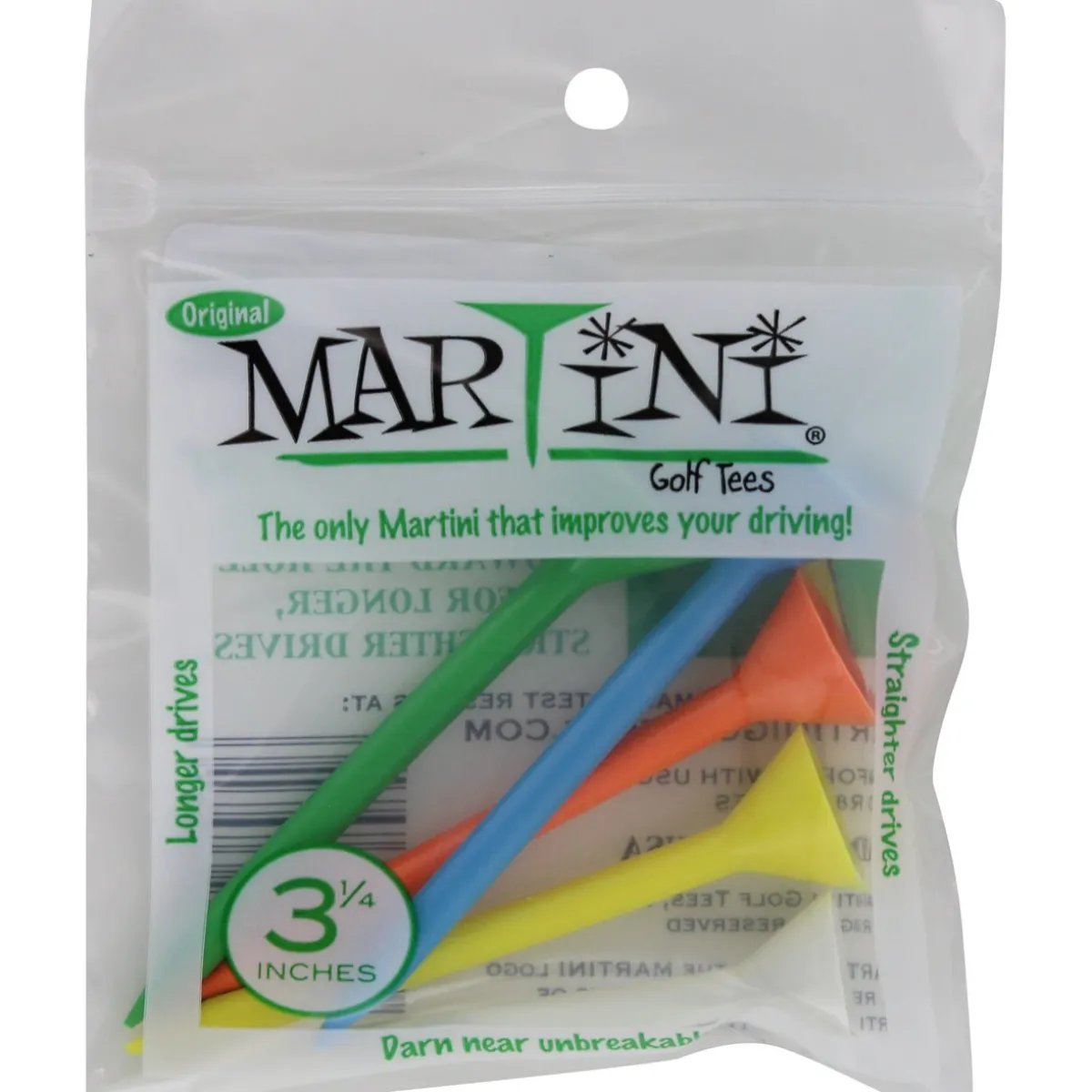 Martini 3 1/4 Multi Five Pack Golf Tees