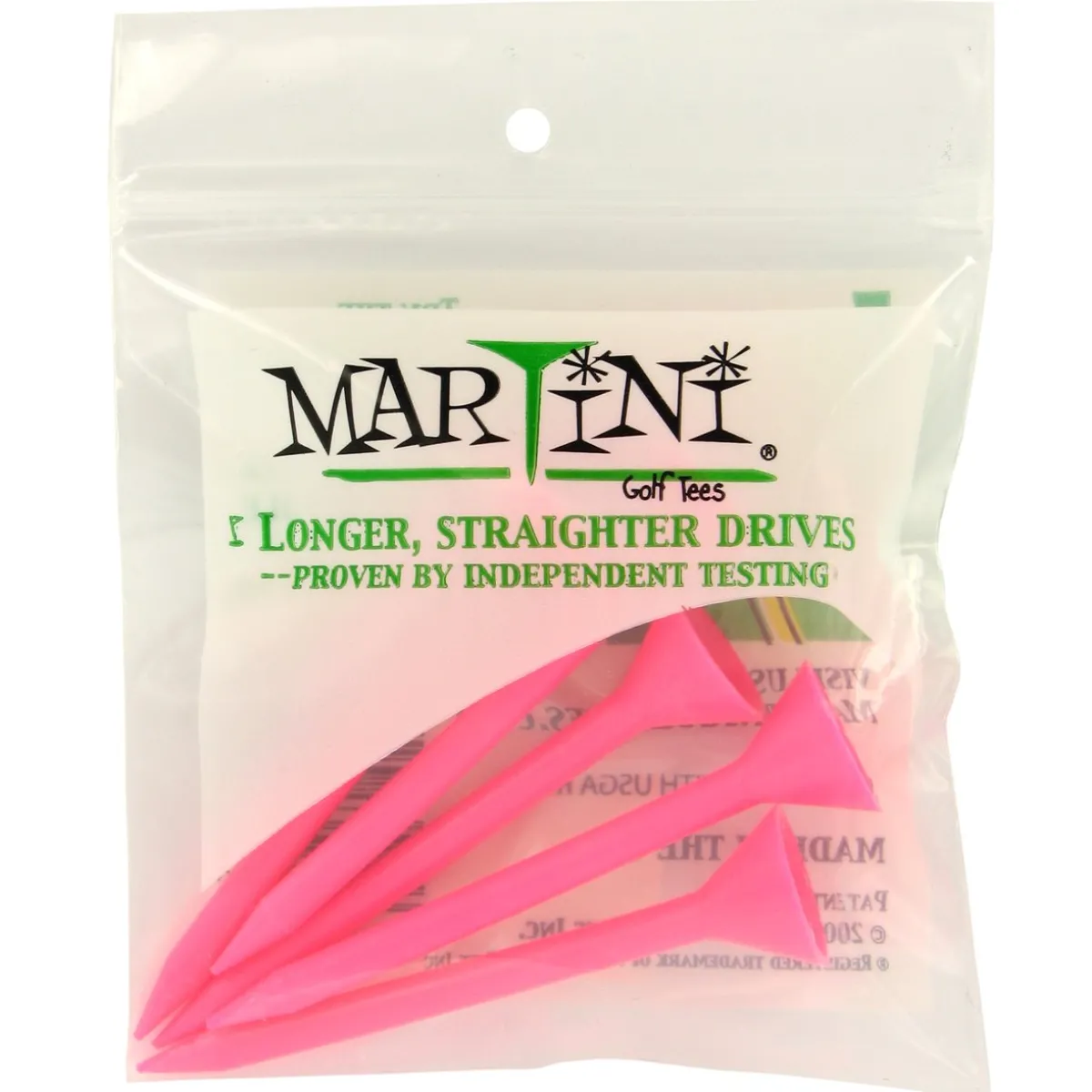 Martini 3 1/4 Pink Golf Tees