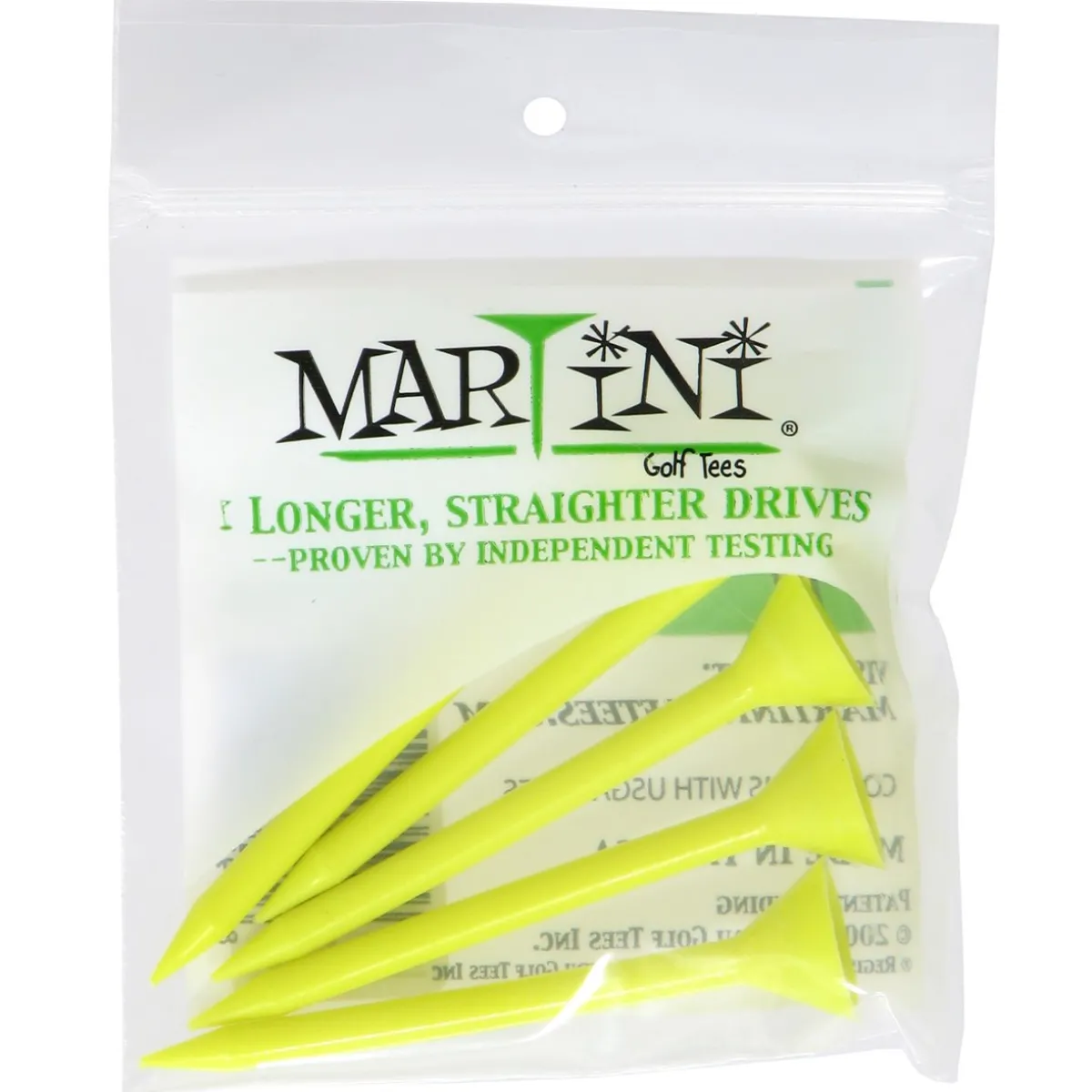 Martini 3 1/4 Yellow Golf Tees