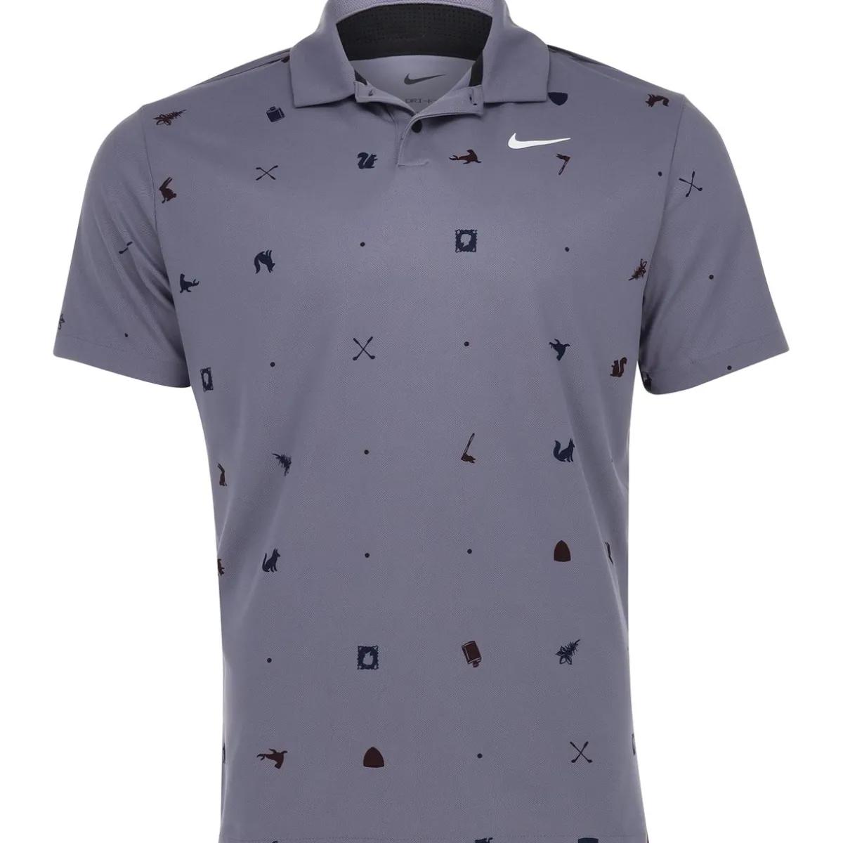Nike DF Tour Icon Print Shirt Polo Short Sleeve Golf Apparel