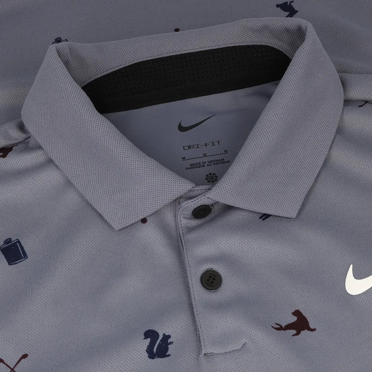 Nike DF Tour Icon Print Shirt Polo Short Sleeve Golf Apparel
