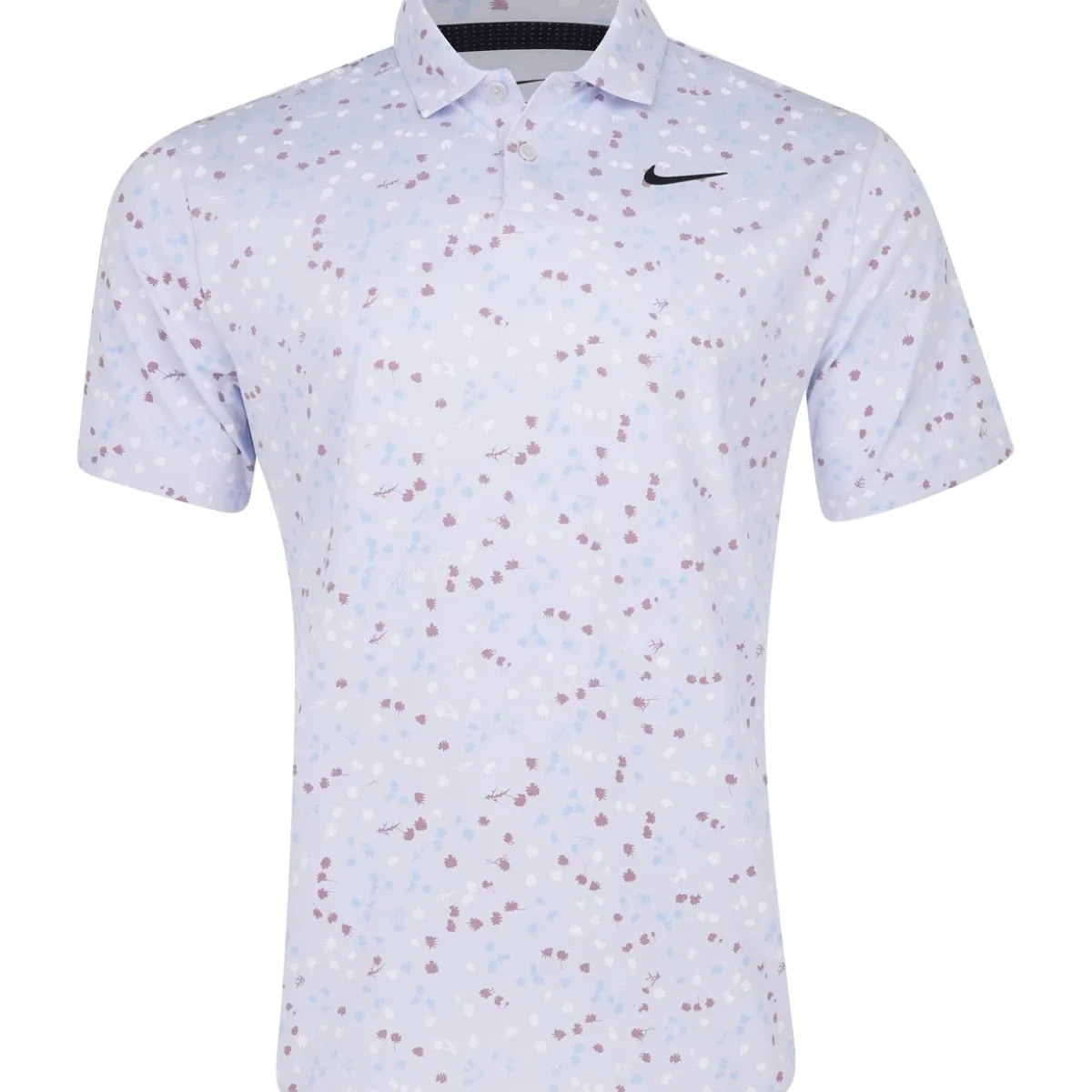 Nike Dri Fit Tour Micro Floral Shirt Polo Short Sleeve Golf Apparel