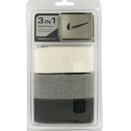 Nike 3-Pack Web Accessories Belts Golf Apparel