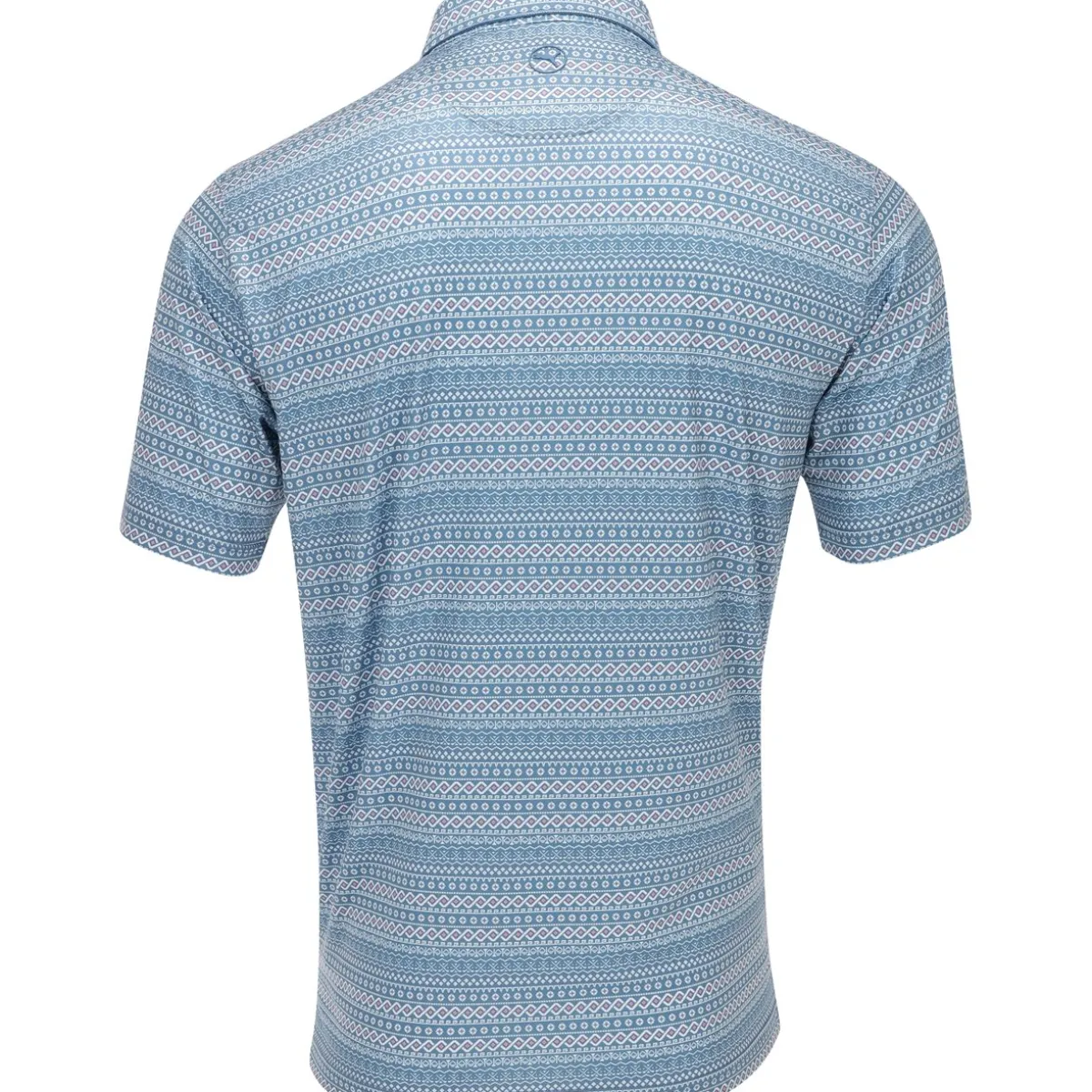 Puma Fair Isle Micro Print Shirt Polo Short Sleeve Golf Apparel