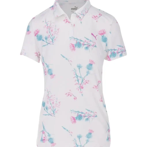 Puma Girls Mattr Lowlands Shirt Polo Short Sleeve Golf Apparel