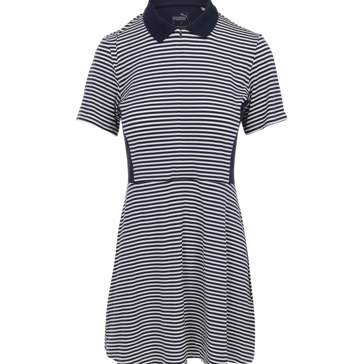 Puma Kassidy Stripe Dress Polo Short Sleeve Golf Apparel