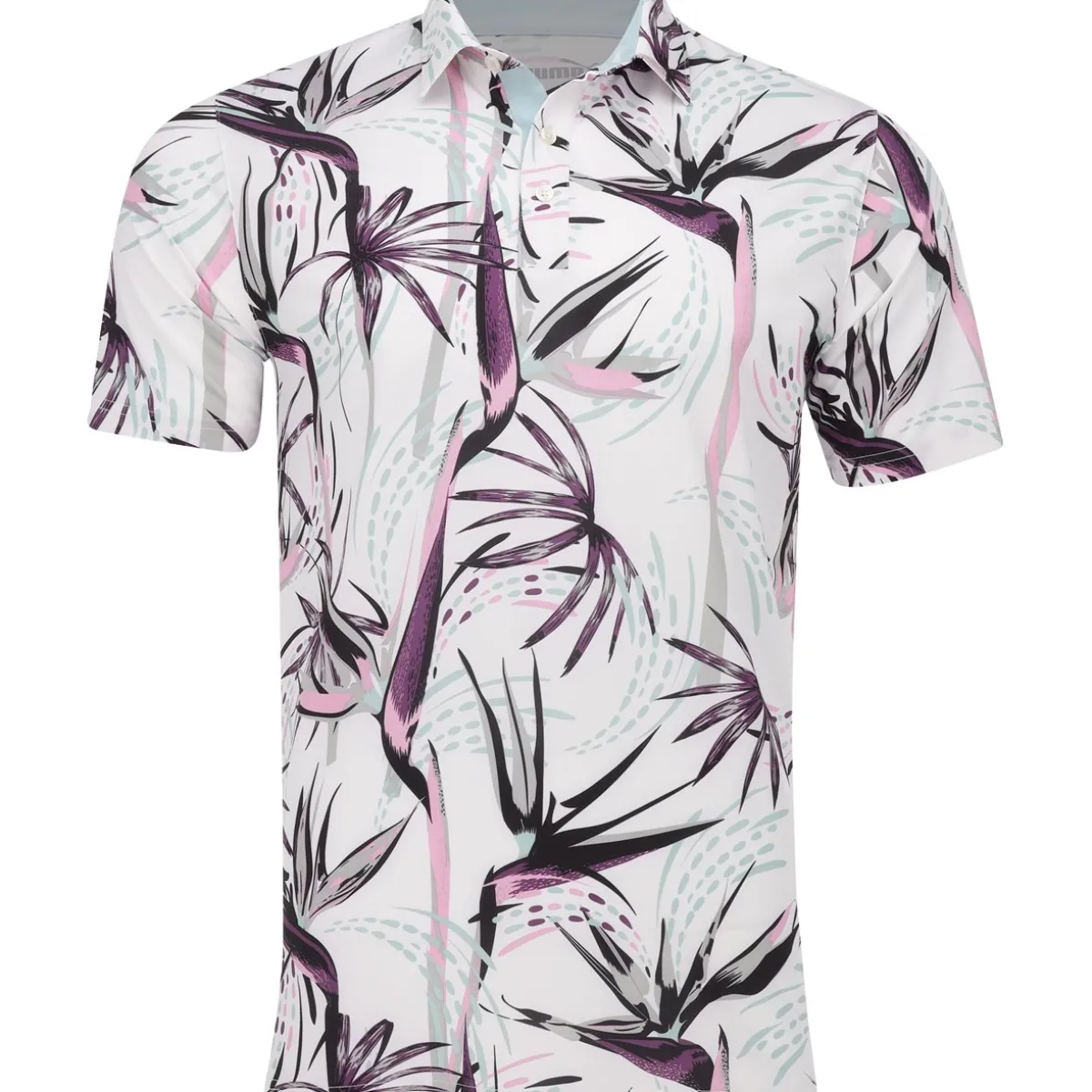 Puma MATTR Birds Of Paradise Shirt Polo Short Sleeve Golf Apparel