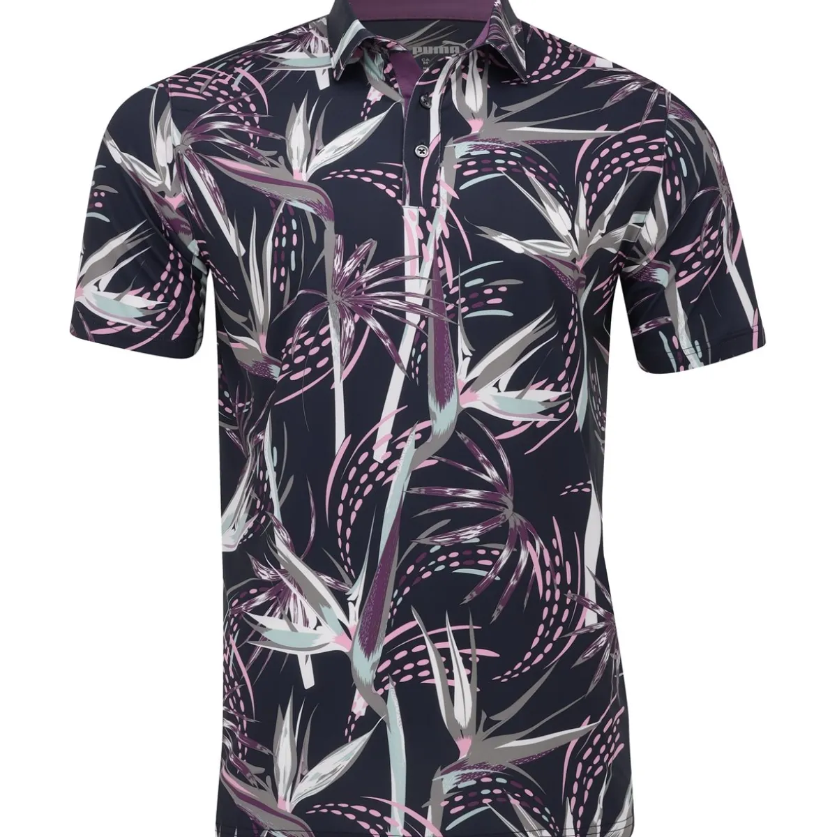 Puma MATTR Birds Of Paradise Shirt Polo Short Sleeve Golf Apparel