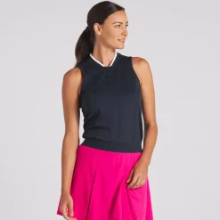 Puma Range Sleeveless Pique Shirt Polo Short Sleeve Golf Apparel