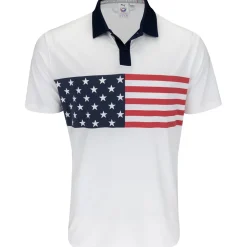Puma Volition Stars & Bars Shirt Polo Short Sleeve Golf Apparel
