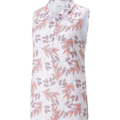 Puma W Cloudspun Flora SL Shirt Polo Short Sleeve Golf Apparel