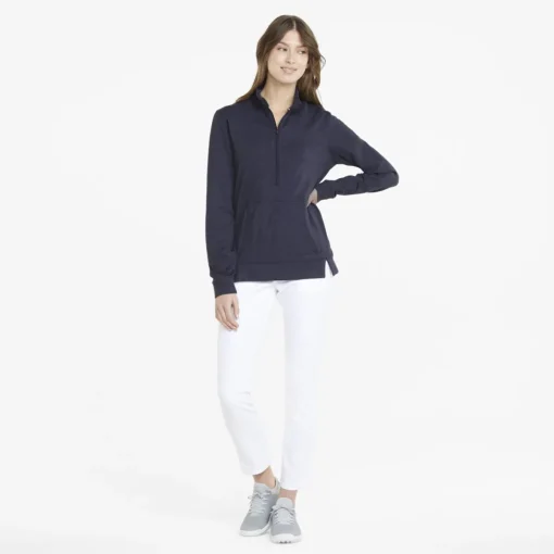 Puma W Cloudspun Rockaway 1/4 Zip Outerwear Pullover Golf Apparel