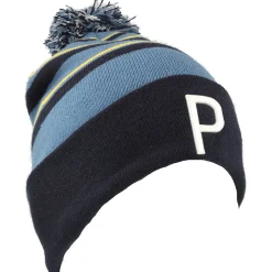 Puma WRMLBL StripePom Beanie Headwear Knit Hat Golf Apparel