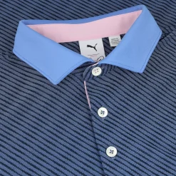 Puma X AP Jacquard Stripe Shirt Polo Short Sleeve Golf Apparel