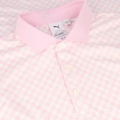 Puma X AP Mattr Checkered Shirt Polo Short Sleeve Golf Apparel