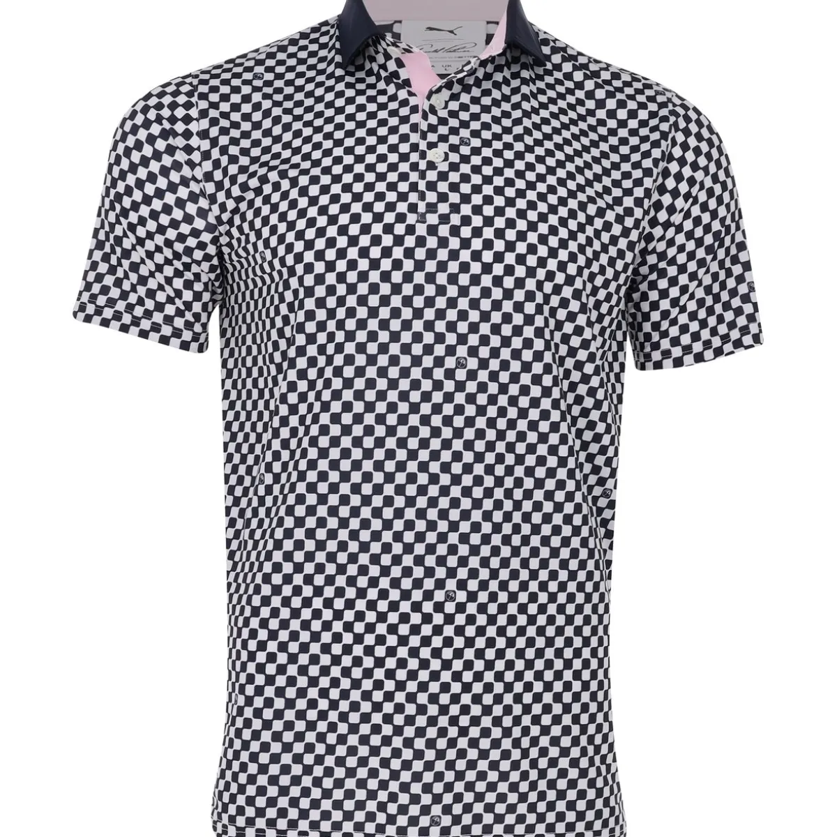 Puma X AP Mattr Checkered Shirt Polo Short Sleeve Golf Apparel