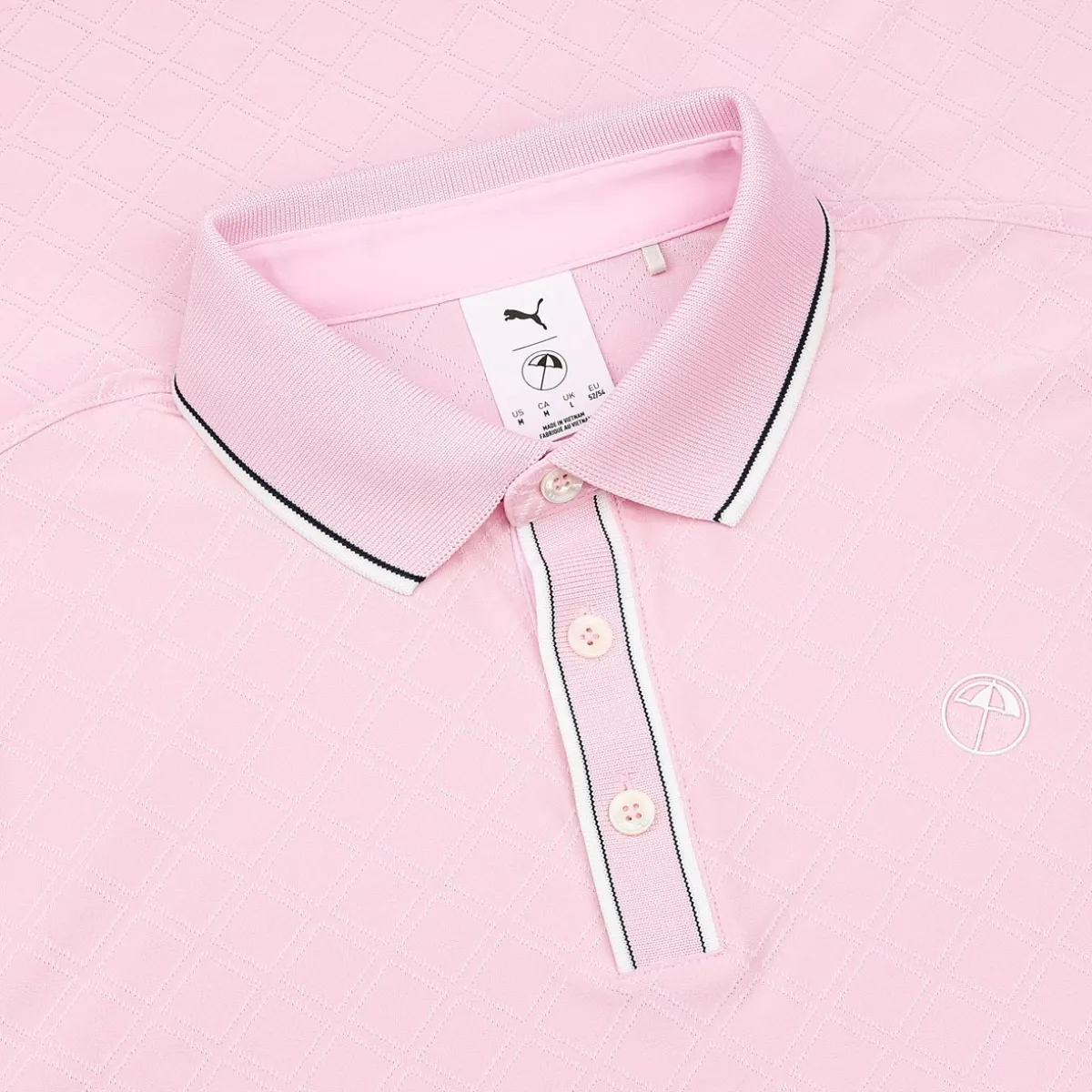 Puma X AP Tipped Jacquard Shirt Polo Short Sleeve Golf Apparel