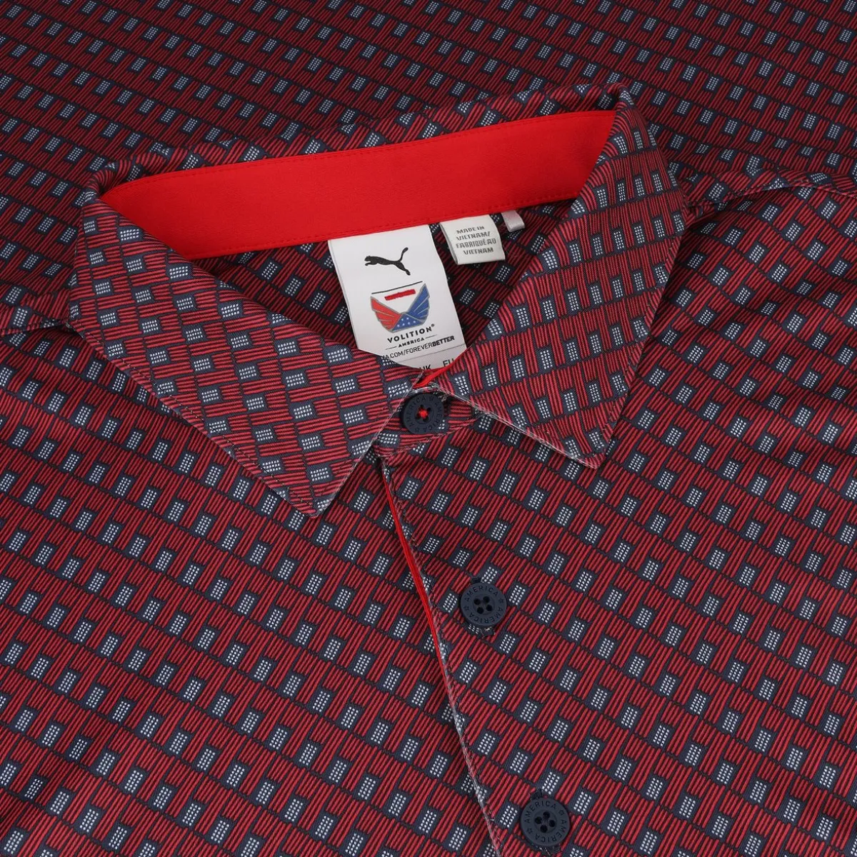 Puma X Volition Multi Flag Shirt Polo Short Sleeve Golf Apparel