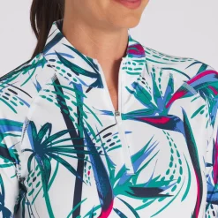 Puma You V Paradise 1/4 Zip Outerwear Pullover Golf Apparel