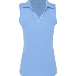 Puma Youth Girls CLOUDSPUN Piped Sleeveless Shirt Polo Short Sleeve Golf Apparel