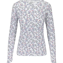 Puma You-V Micro Floral Crew Top Shirt Polo Long Sleeve Golf Apparel