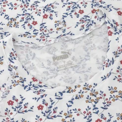 Puma You-V Micro Floral Crew Top Shirt Polo Long Sleeve Golf Apparel