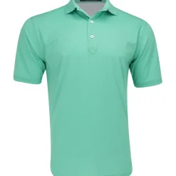 Turtleson Clarence Mini Diamond Jacquard Performance Shirt Polo Short Sleeve Golf Apparel