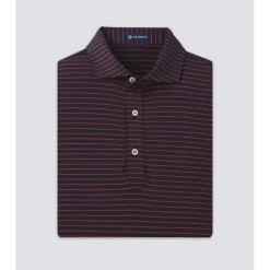 Turtleson Trey Stripe Performance Shirt Polo Short Sleeve Golf Apparel