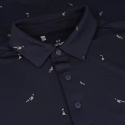 Under Armour UA Drive Quail Print Shirt Polo Short Sleeve Golf Apparel